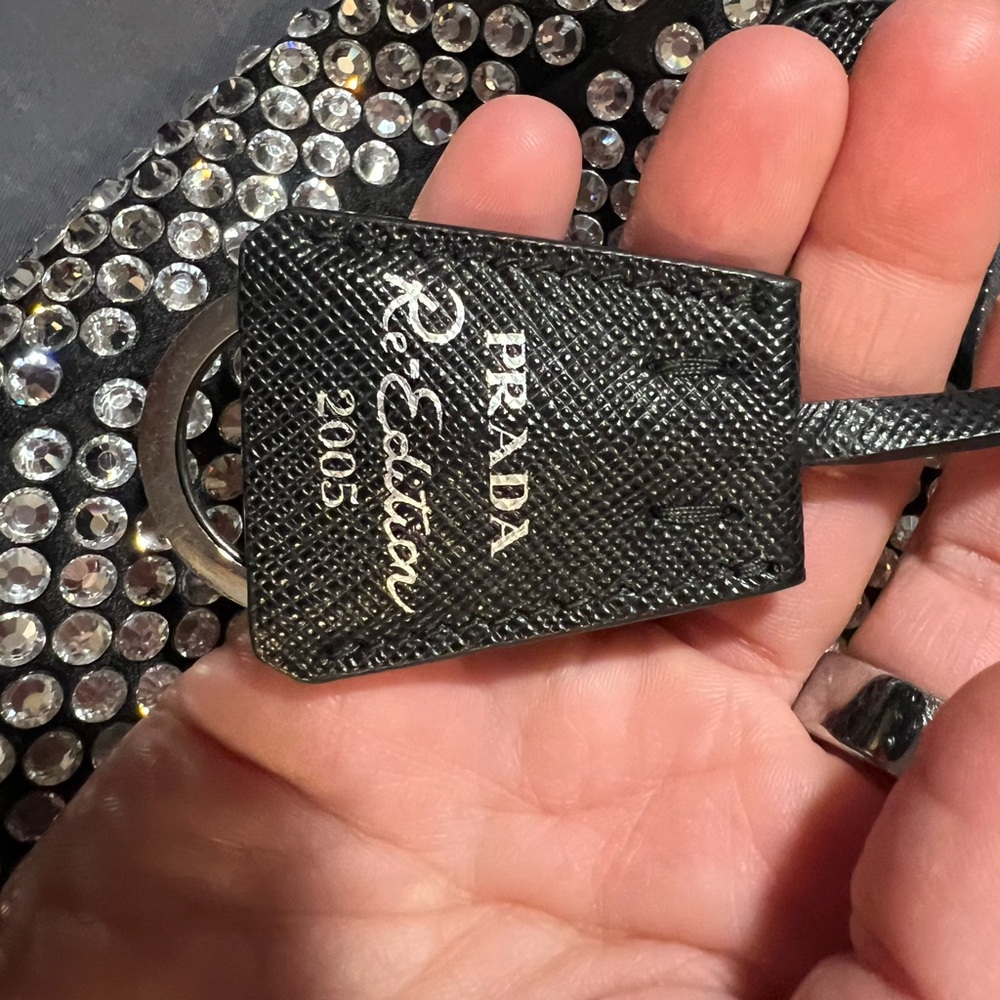 Prada Silver Rhinestone Shoulder Bag and Pouch - Picture 4 of 9